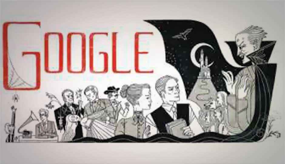 Google celebrates Bram Stoker’s 165th birthday with Dracula-inspired doodle