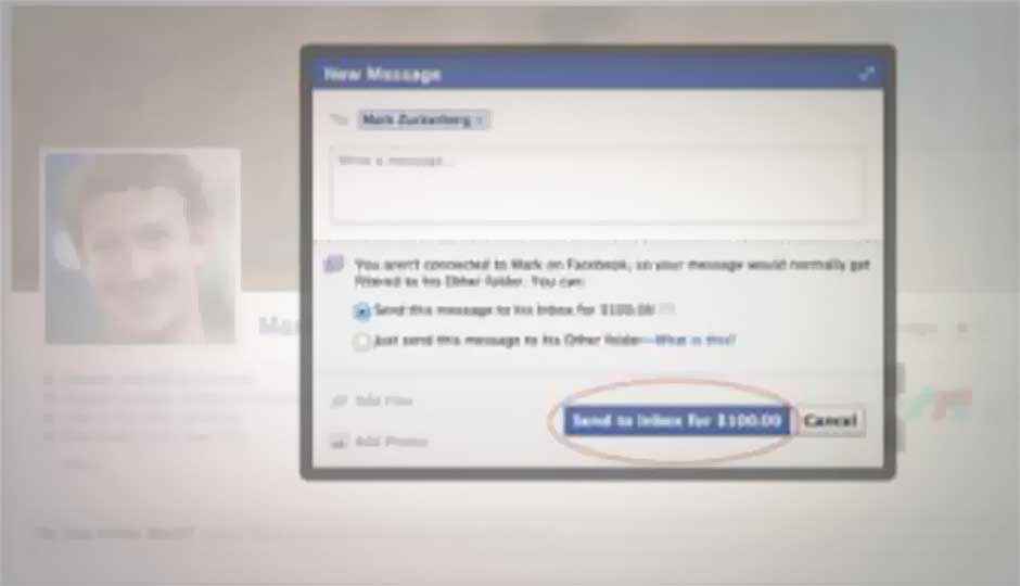 Facebook users can message Mark Zuckerberg for $100: Report