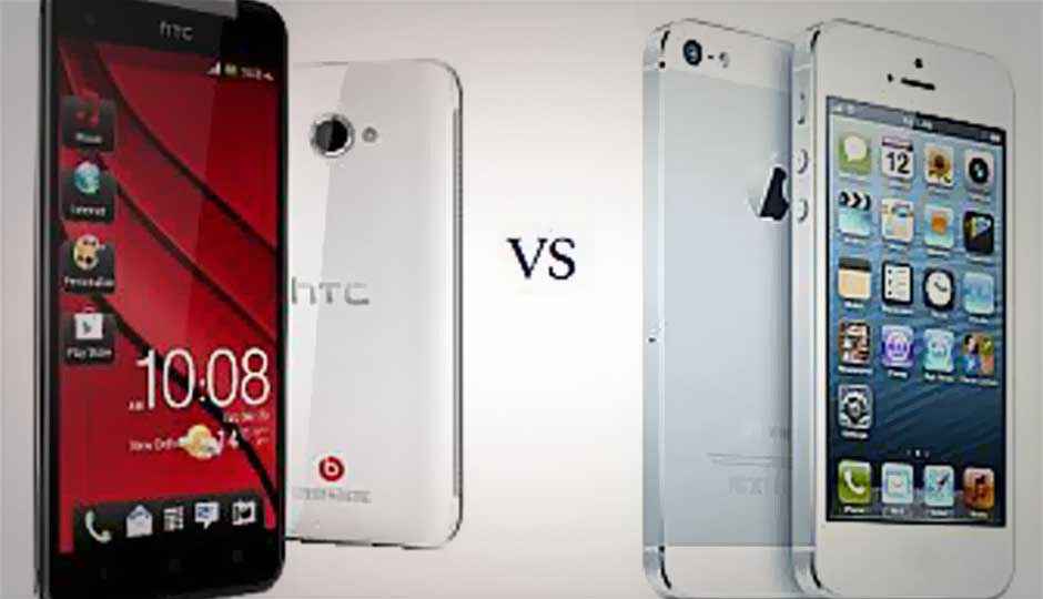 Expensive smartphone battle: HTC Butterfly versus Apple iPhone 5