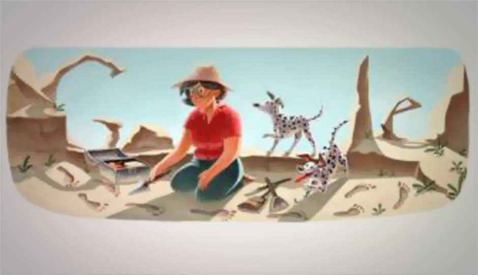 Google doodle celebrates 100th birthday of British archaeologist Mary Leaky