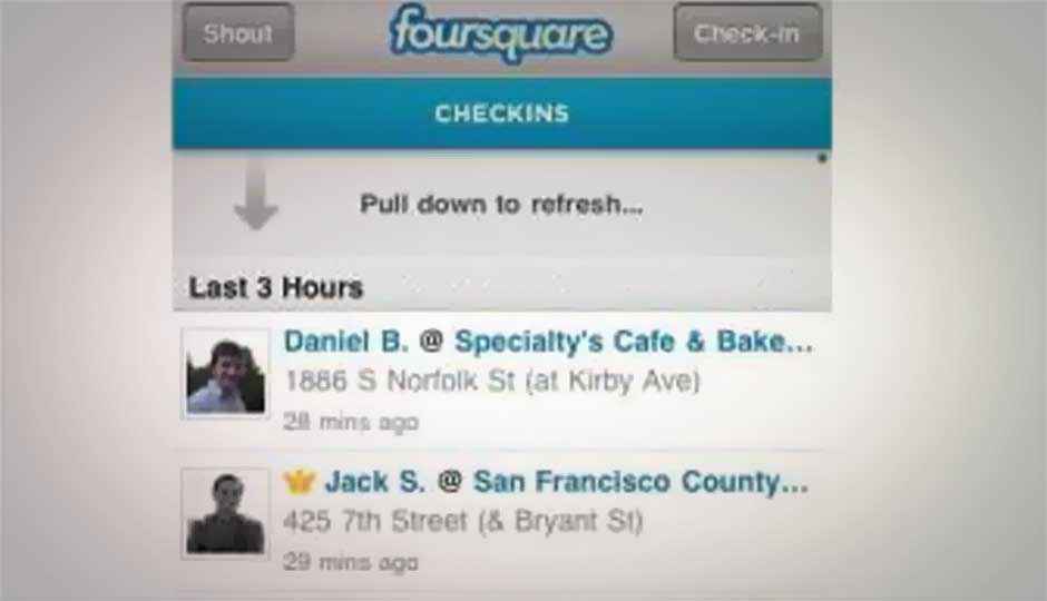 Now faster check in with Foursquare for iPhone