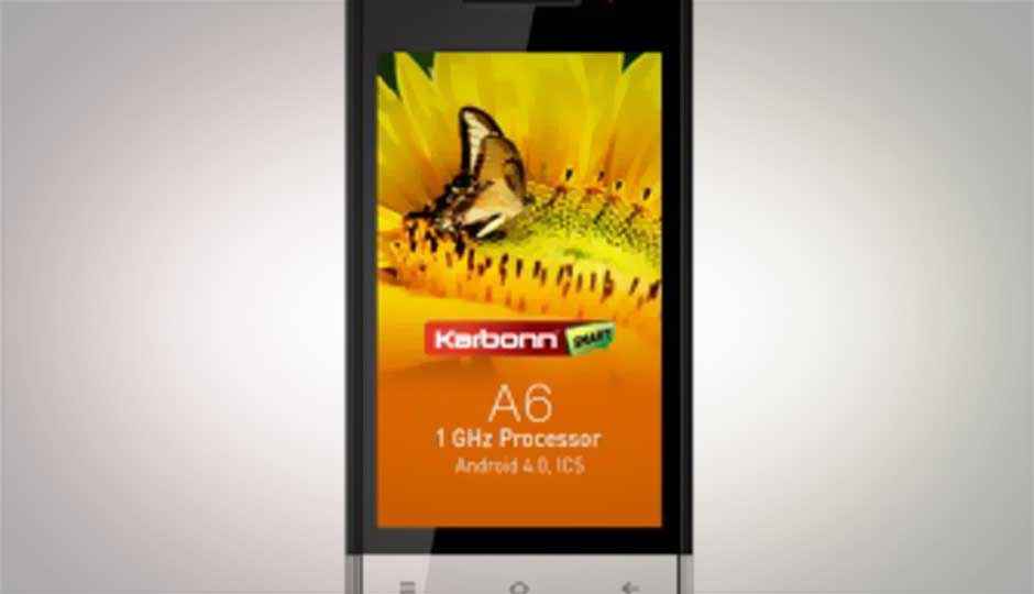 Karbonn A6 available online at Rs. 5,390, with 4-inch IPS display