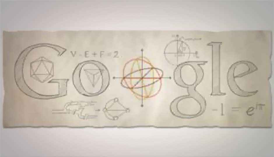 Google doodle celebrates 306th birthday of Swiss mathematician Leonhard Euler