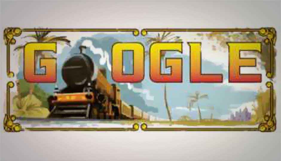 Google doodle celebrates India’s first passenger train service