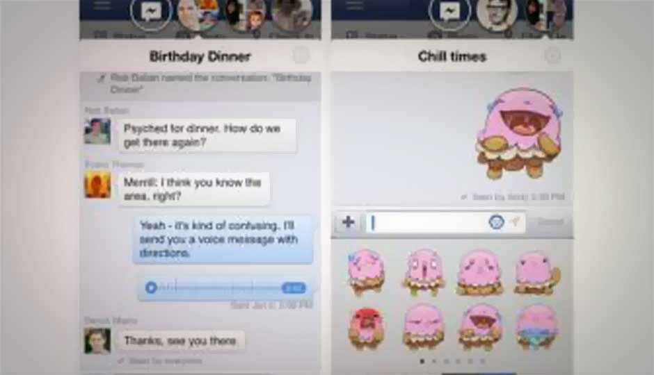 Facebook for iOS updated with chat heads, stickers and improved news feed