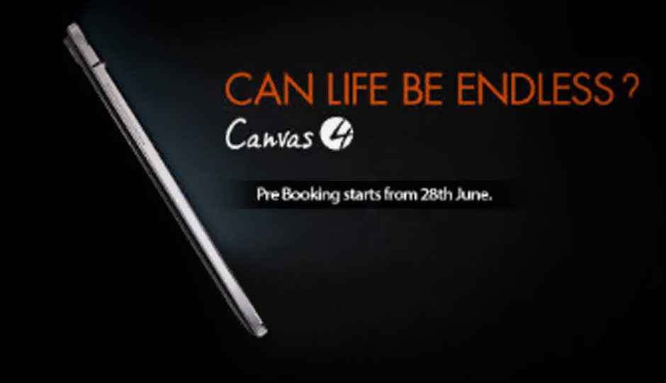 Micromax Canvas 4 spotted in white online