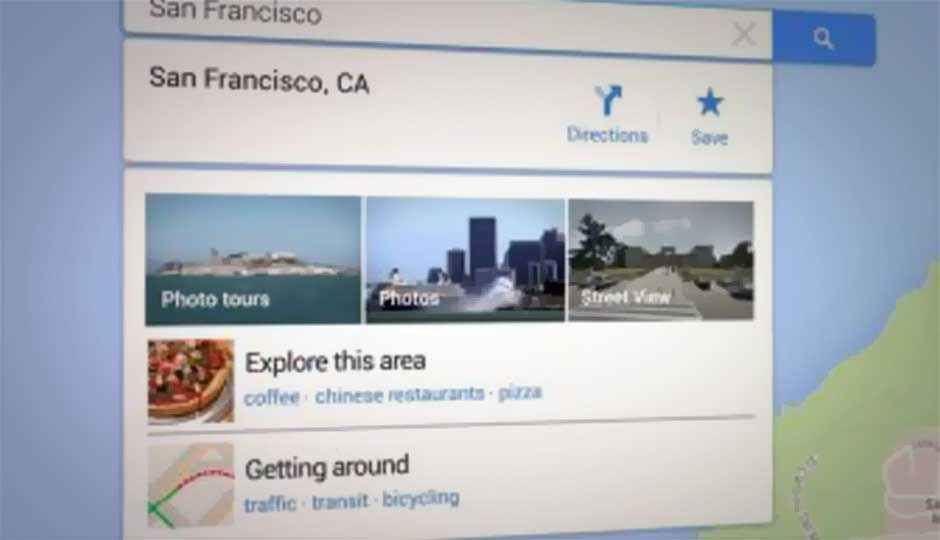 Redesigned Google Maps web interface now available for all users