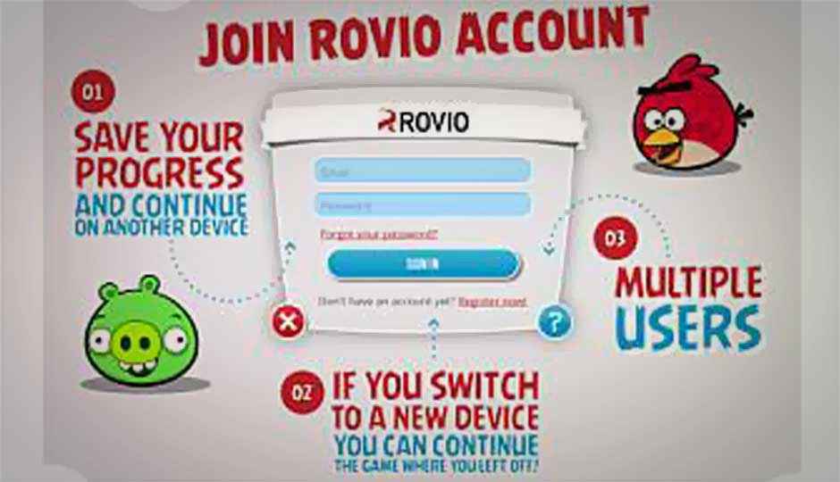 Rovio Accounts for Android and iOS launched globally