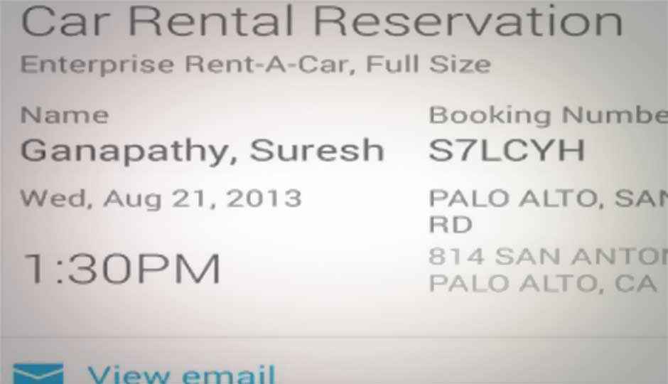 Google Now adds new features like Car Rentals, Reminders and tickets