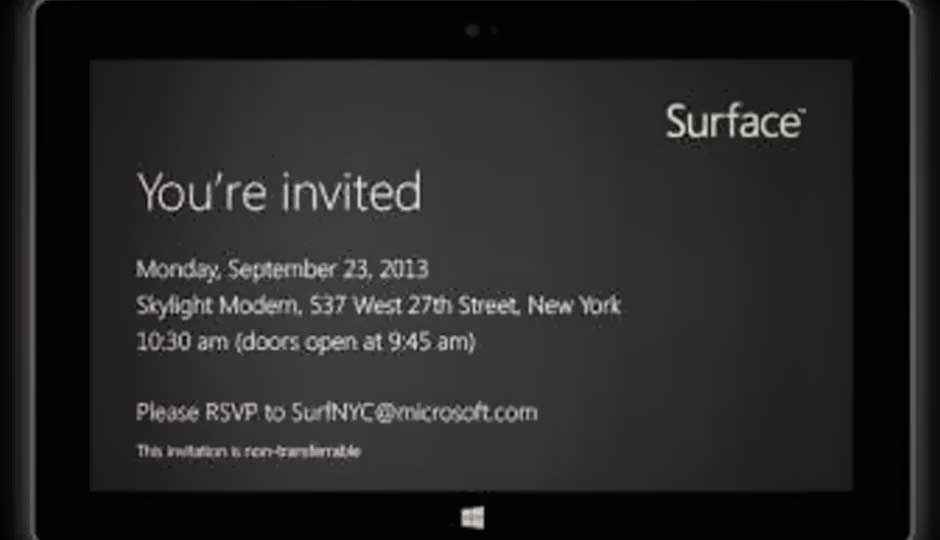 Microsoft to unveil new Windows Surface tablets on September 23