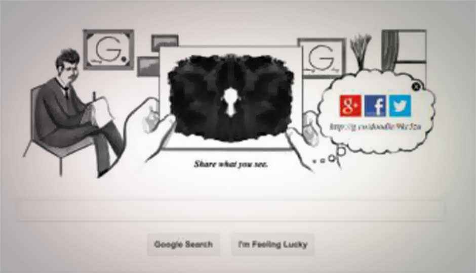 Google Doodle celebrates Hermann Rorschach's 129th birth annivers... Google Doodle celebrates Hermann Rorschach's 129th birth annivers...