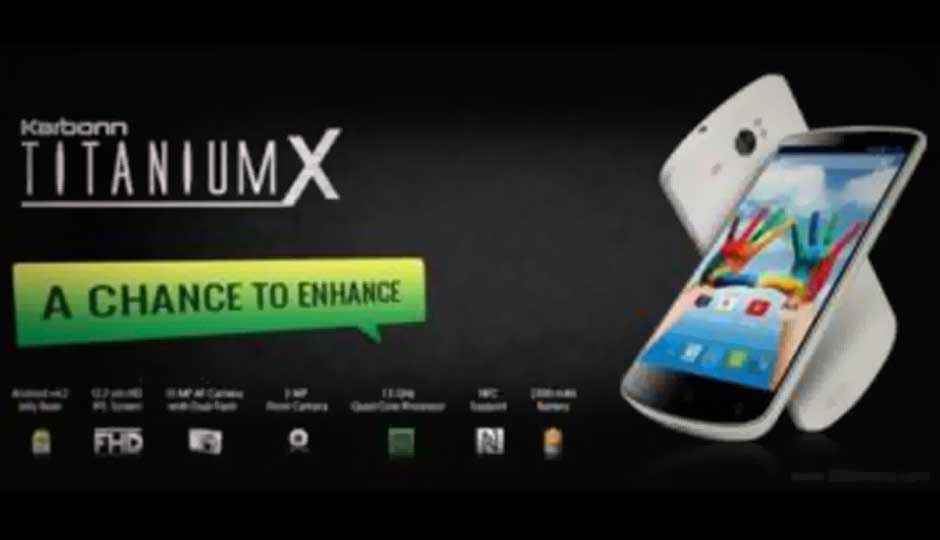 Karbonn to launch 1080p Titanium X smartphone