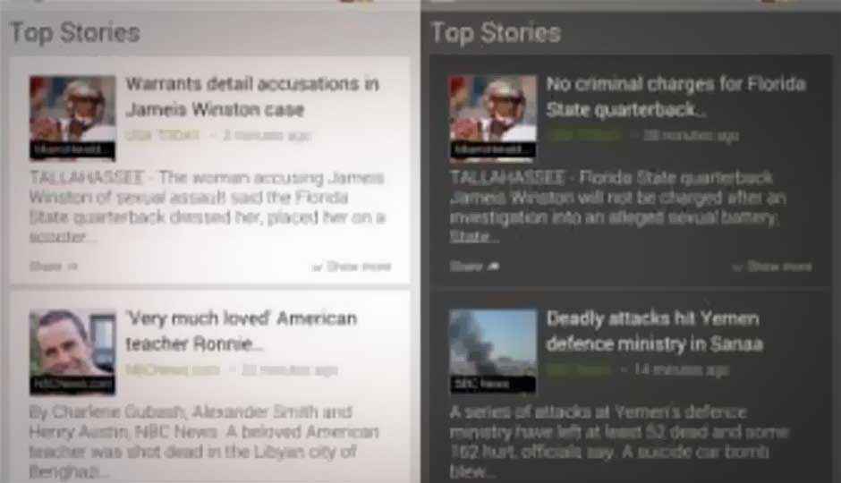 Google News for mobile revamped, adds new themes and card based UI