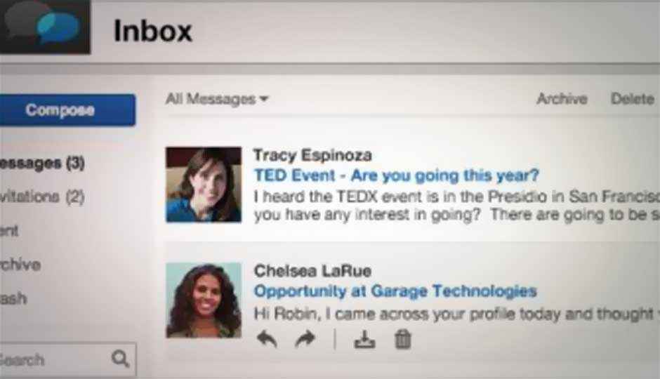 LinkedIn Inbox given major facelift, now shows previews of messages