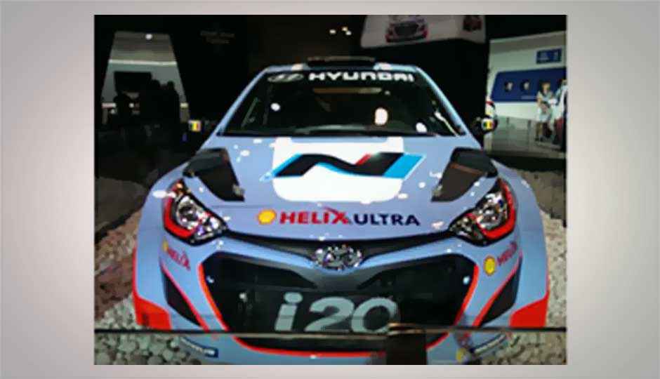 A look at Hyundai i20 WRC at Auto Expo 2014 A look at Hyundai i20 WRC at Auto Expo 2014