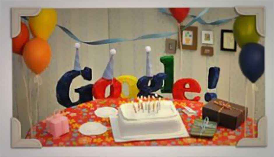 Google enters its teen years, celebrates with cake, balloons and doodle