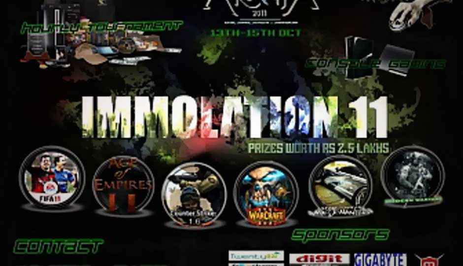 Immolation'11: featuring the "biggest LAN gaming college event" Immolation'11: featuring the "biggest LAN gaming college event"