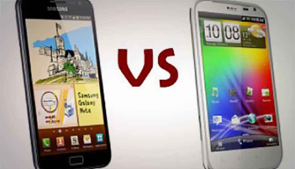 Face off: Samsung Galaxy Note vs. HTC Sensation XL