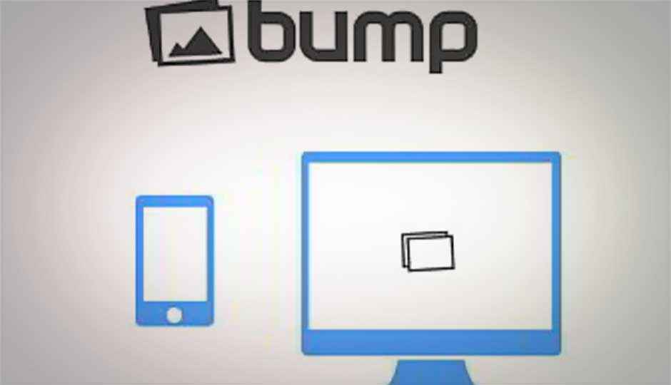 Bump for PC allows smartphone users to transfer images wirelessly to PC