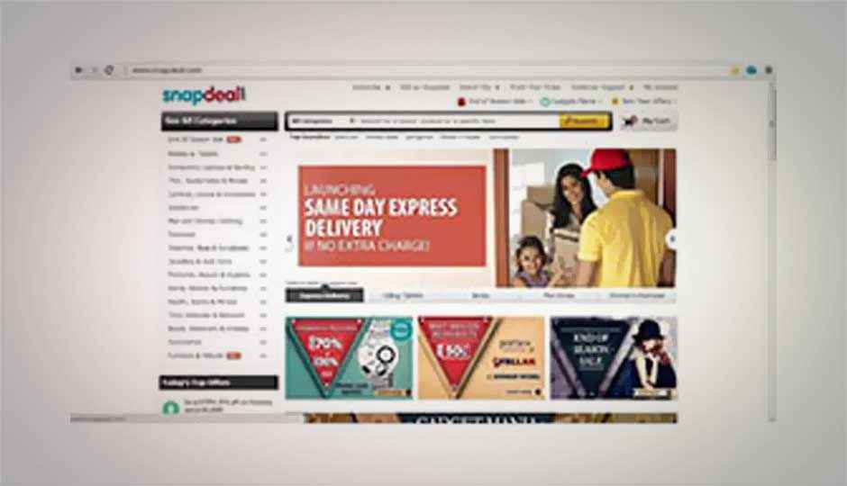 Snapdeal launches same day ‘Express Delivery’ service