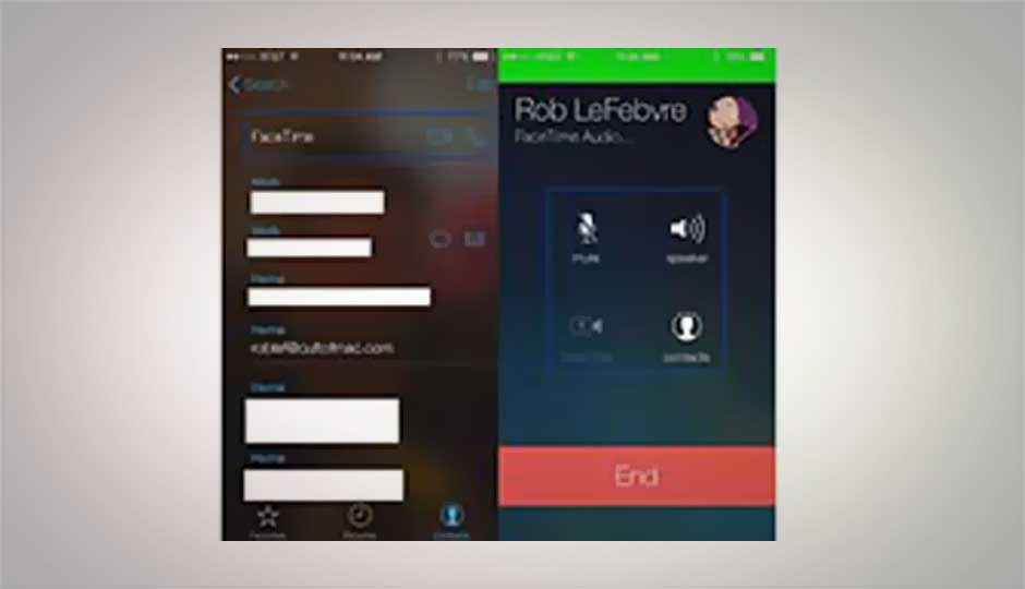 How to Facetime in iOS7