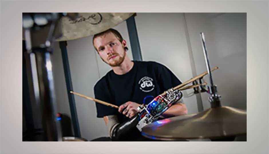 Robotic arm helps amputee gain ‘super’ drum skills