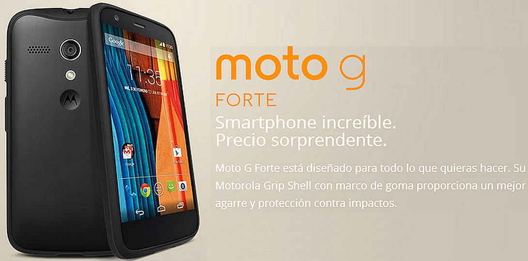 Moto G Forte with rugged Grip Shell spotted on the company’s website