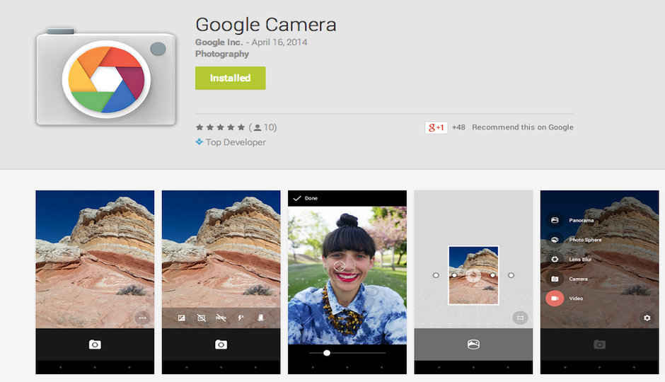 Google launches standalone Camera App for Android