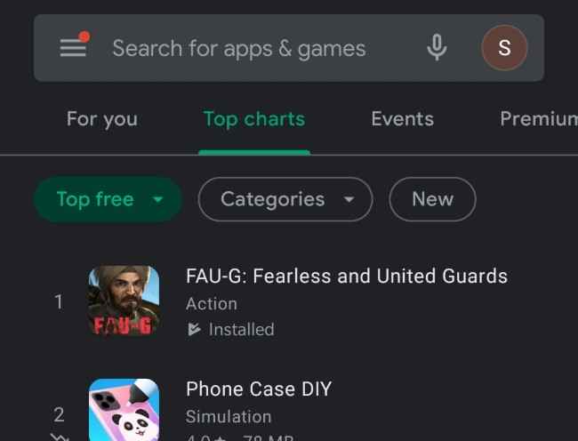FAU-G becomes top free game on Google Play Store