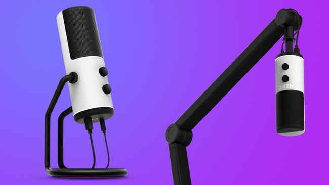 NZXT Capsule USB Microphone and Boom Arm for Gamers and Streamers