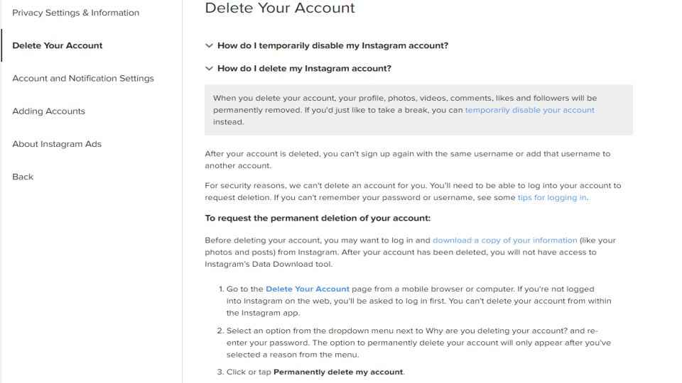 How To Delete Instagram From Your Laptop Or Mobile Browser Digit