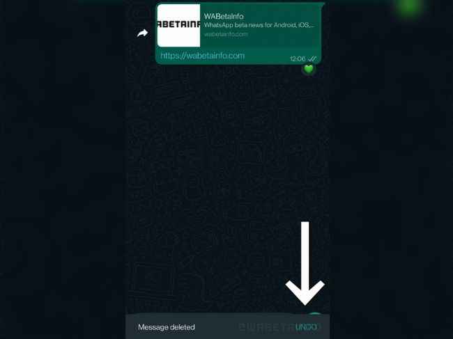 WhatsApp Undo Message Deletion