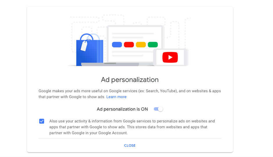 Google gives users more control over ads with new ad personalisation settings