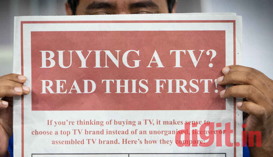 Today’s newspaper ad on TV buying advice was NOT issued in public interest