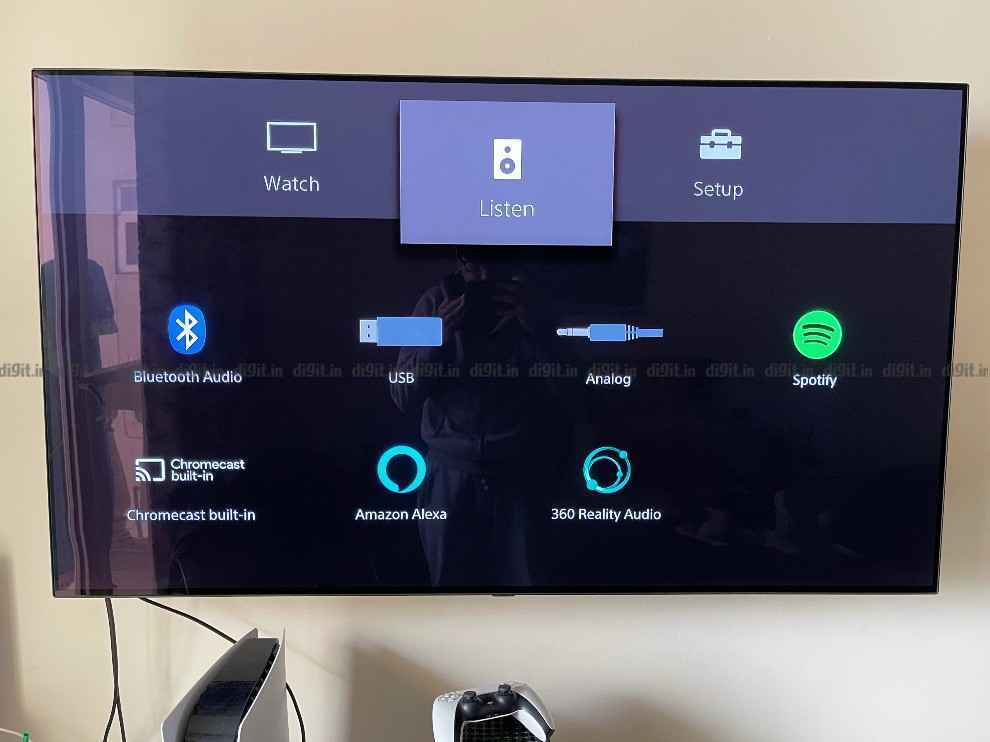 Sony HT-A7000 on screen controls