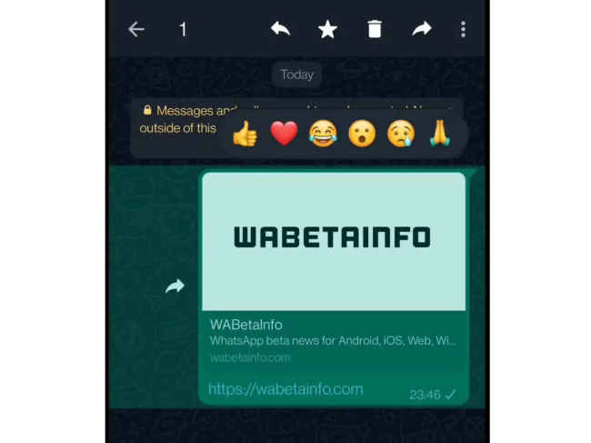 WhatsApp Emoji Message Reactions | Leaked by WABetaInfo