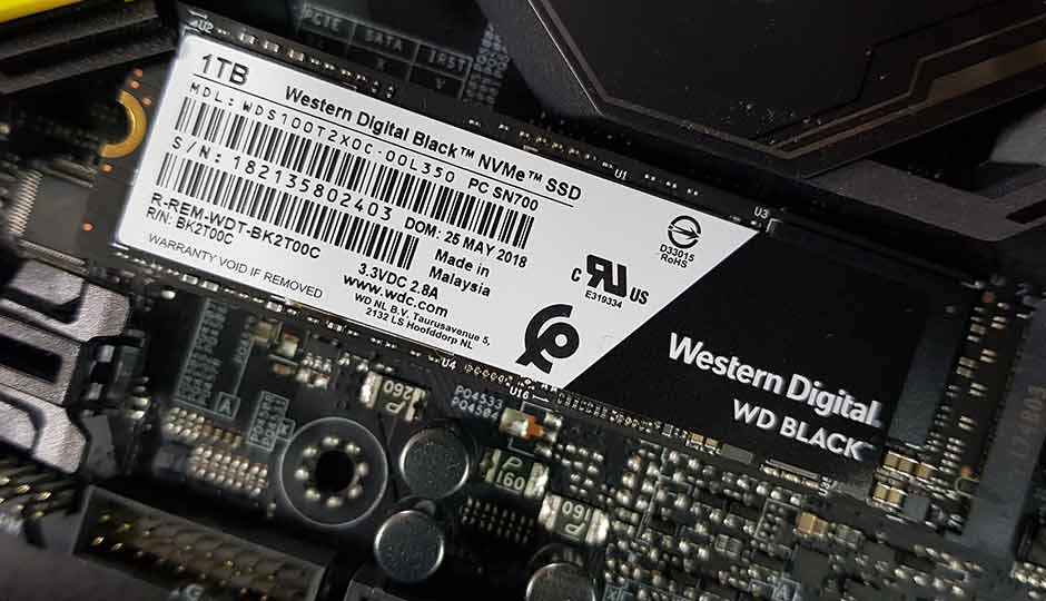 WD Black NVMe SSD 1 TB (2018)