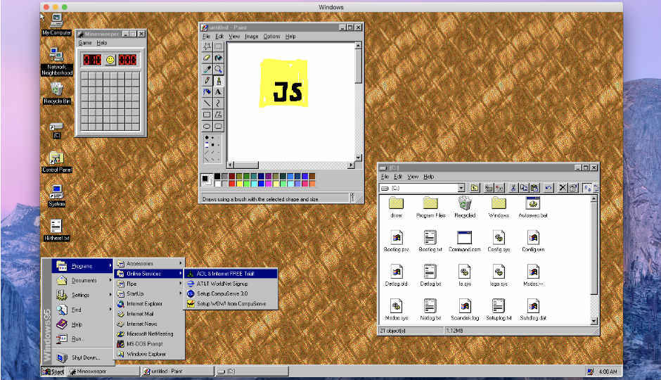 Windows 95 is now a 128MB app that runs on Windows, macOS, and LInux