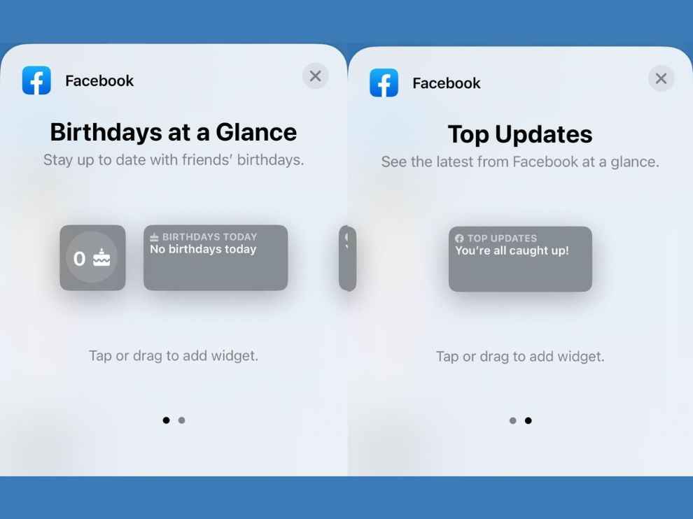 Facebook widget