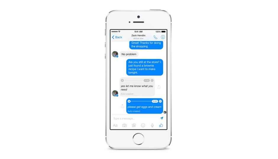 Facebook Messenger to soon support voice-to-text feature
