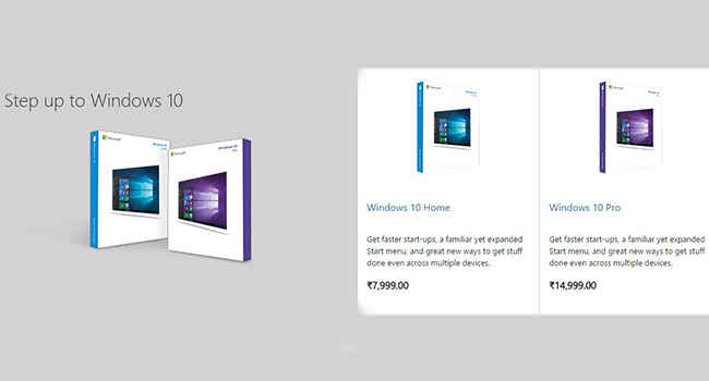 windows 10 pro price in india