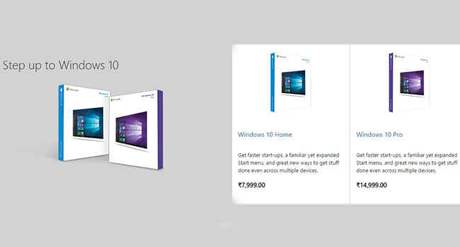 windows 10 price india