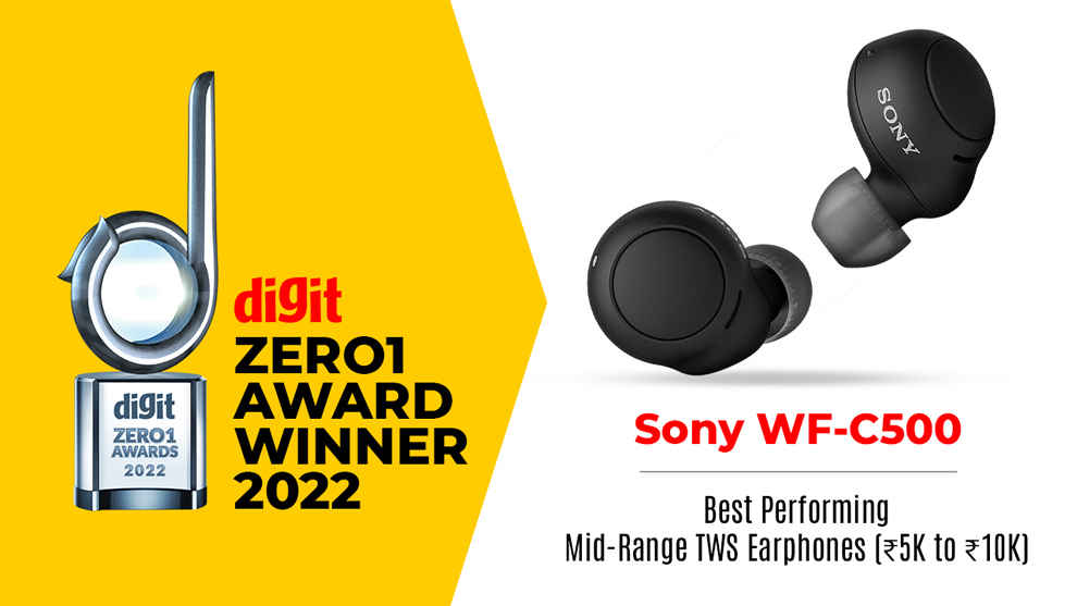 Digit Zero1 Award Winner for Mid-Range TWS Earphones 2022: Sony WF-C500