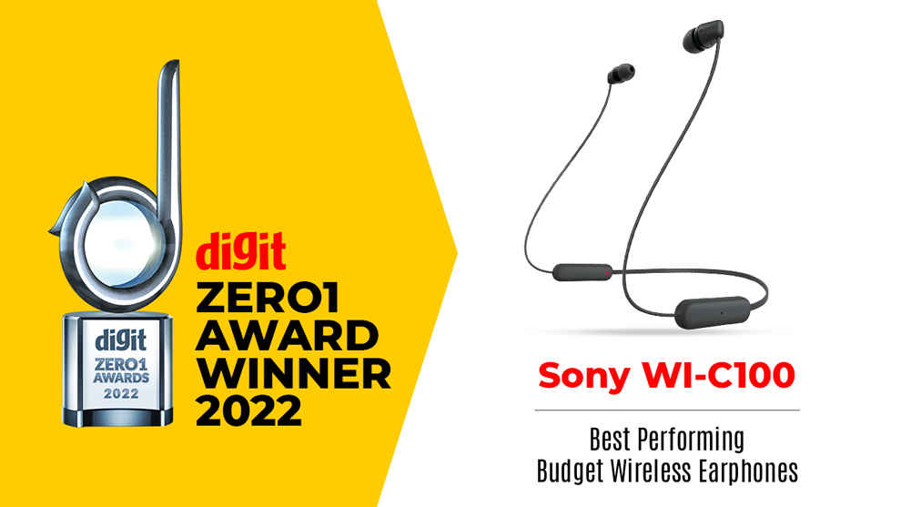 Digit Zero1 Award Winner for Budget Wireless Earphones 2022: Sony WI-C100