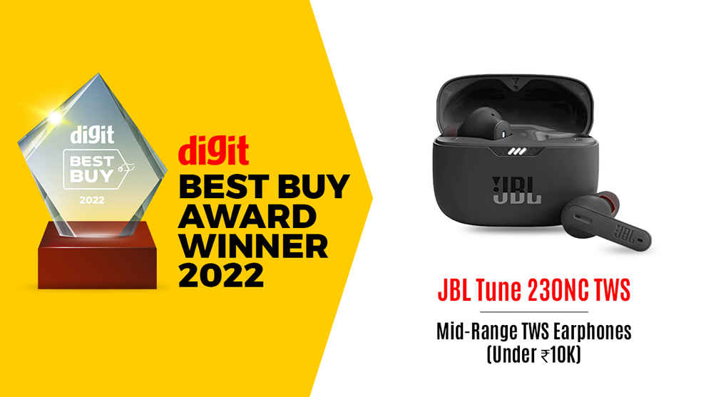 Digit Best Buy Winner for Mid-Range TWS Earphones 2022: JBL Tune 230NC