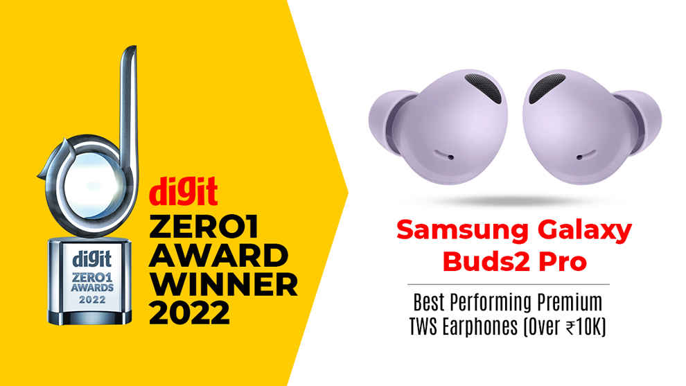 Digit Zero1 Award Winner for Best Performing TWS earphones of 2022: Samsung Galaxy Buds2 Pro