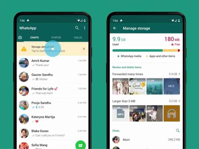 WhatsApp storage management tool