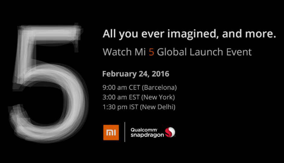 Watch the launch of the Xiaomi Mi 5 Live here