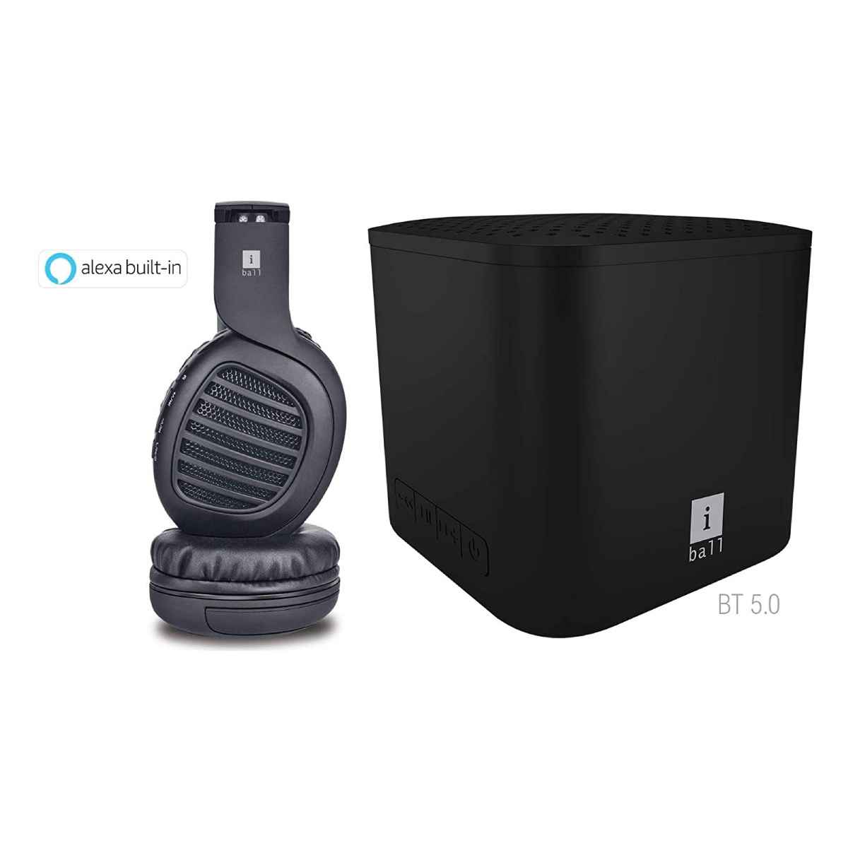 iBall Decibel Black Edition Alexa Wireless Headphones
