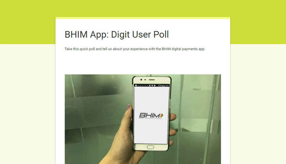 BHIM App: The Digit User Poll